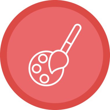 Palet ve boya fırçası. Web simgesi resmedilmesi basit illüstrasyon