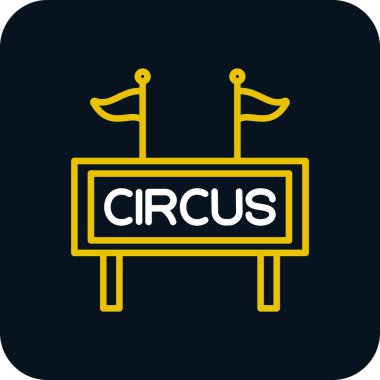 Sirk eğlence konsepti ikon vektör çizimi tasarımı