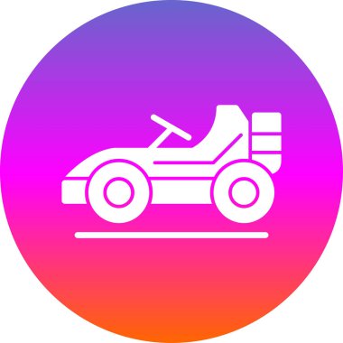 Go cart simgesi vektör illüstrasyonu