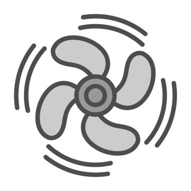 Pervane düz simgesi, vektör çizim