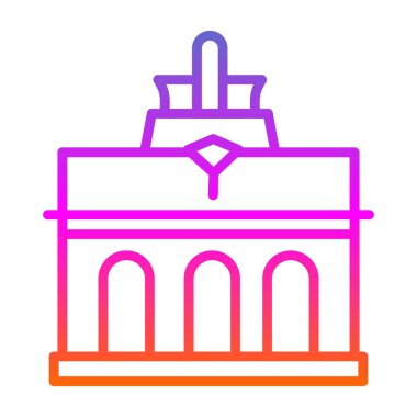 Bina. Web simgesi basit illüstrasyon