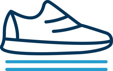 spor ayakkabısı ikon vektör illüstrasyonu 