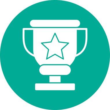 Kupa çizgisi simgesi, vektör illüstrasyonu 