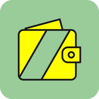 wallet icon, vector illustration simple design