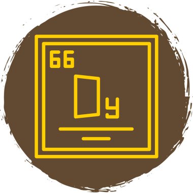 Dysprosium simgesinin vektör çizimi 