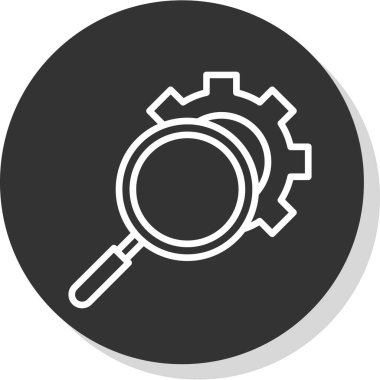 Arama simgesi vektör illüstrasyonu 