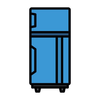 buzdolabı simgesi, vektör illüstrasyonu basit tasarım