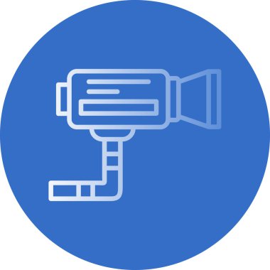 CCTV kamera simgesi, vektör illüstrasyonu