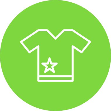 Bir t-shirt simgesinin vektör illüstrasyonu 