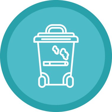 Çöp kutusu. Web simgesi basit illüstrasyon