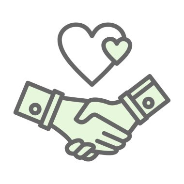 el sıkışma simgesi, basit vektör çizim