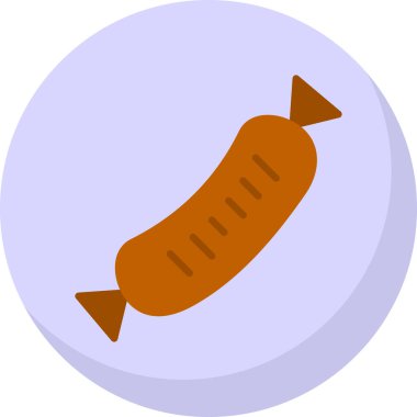 Bir sosis simgesinin vektör çizimi