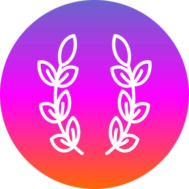 Defne çelengi ağ vektör simgesi