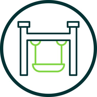 Sandalye simgesinin vektör illüstrasyonu