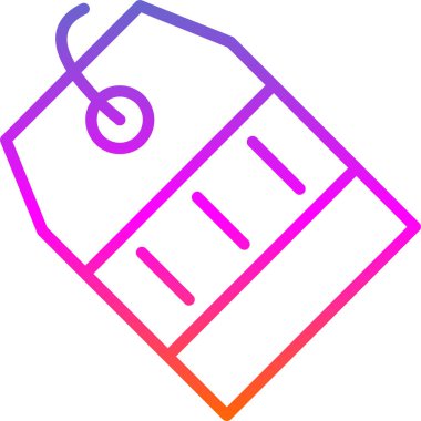 Kırmızı Etiket simgesinin vektör illüstrasyonu