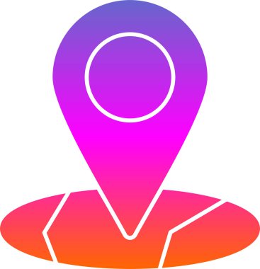 harita işaretleyici simgesi, vektör illüstrasyonu basit tasarım