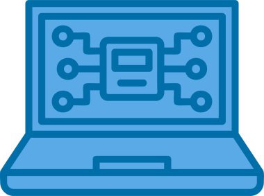 Bilgisayar klavyesi simgesi. Web için dizüstü bilgisayar vektör simgelerinin özet çizimi