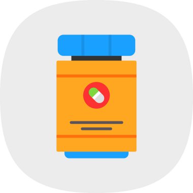 Antibiyotik ilaç şişesi vektör çizimi
