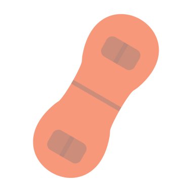 Snowboard düz ikonu, kış sporu konsepti, snowboard ekipman tabelası, vektör illüstrasyonu 