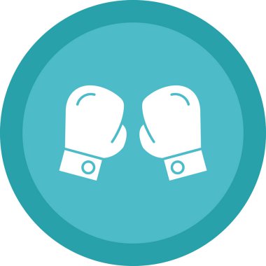 Boks eldiveni simgesi, vektör illüstrasyonu 