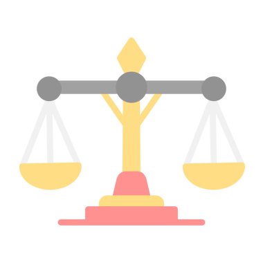 Adalet ölçek simge vektör çizim