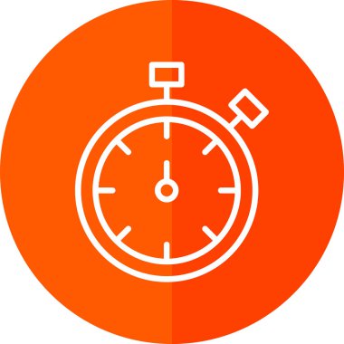 Doldurulmuş kronometre simgesi - taslak biçimi