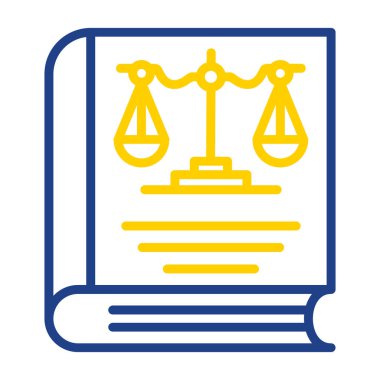 Hukuk simgesi tasarımının vektör illüstrasyonu