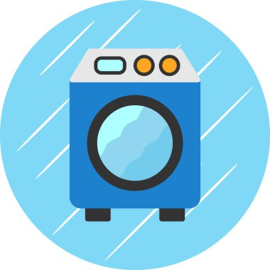 Bir çamaşır makinesinin vektör çizimi