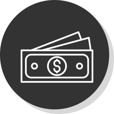 Web ve mobil uygulama tasarımınız için para simgesi, dolar logosu konsepti 