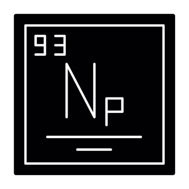 Neptunyum simgesi vektör çizimi