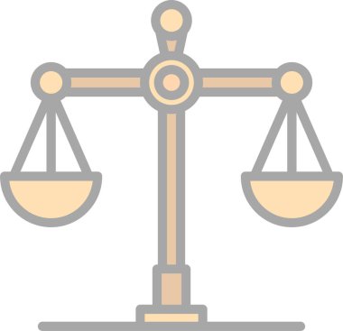 adalet sembolü web simgesi illüstrasyonu 