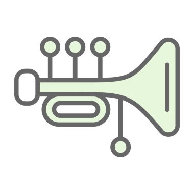 Tuba vektörü basit simgesi