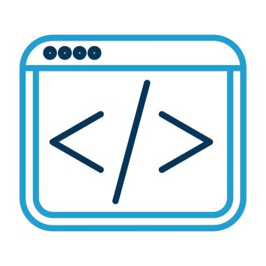 vektör ağ kodlama simgesi illüstrasyonu