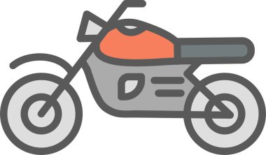 motosiklet simgesi, vektör illüstrasyonu basit tasarım