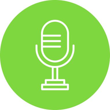 mikrofon simgesi, vektör illüstrasyonu basit tasarım