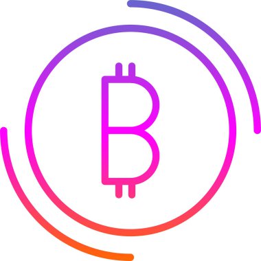bitcoin. Web simgesi basit illüstrasyon 