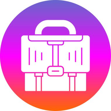 Çanta simgesinin vektör illüstrasyonu