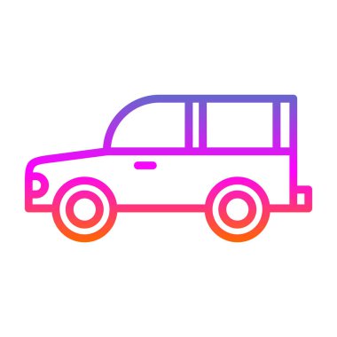 Araba ikonu. Basit resimleme