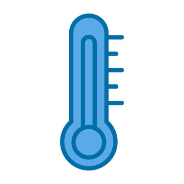 termometre düz simge, vektör çizimi