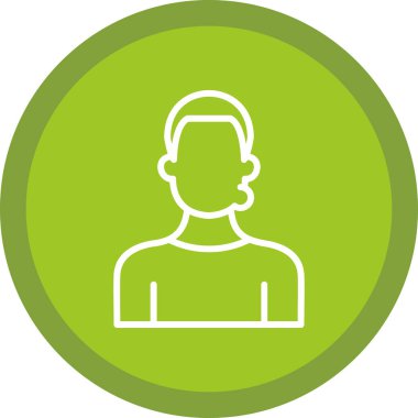 Avatar man simgesi, vektör illüstrasyonu