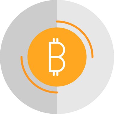 bitcoin. Web simgesi basit illüstrasyon 