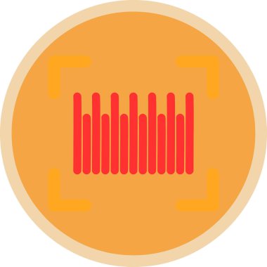 Barkod simgesinin vektör illüstrasyonu 