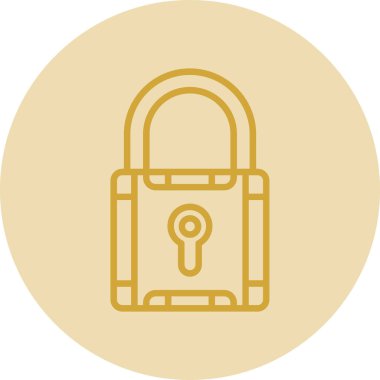 Düz simge, vektör resimlemesini kilitle  