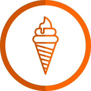 dondurma ikonu vektör illüstrasyonu