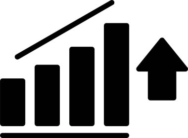 büyüme grafik vektörü simgesi