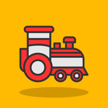 tren simgesi, düz tasarım