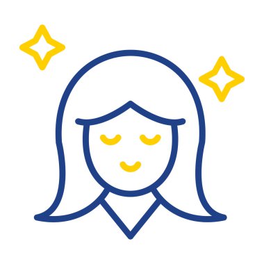 kadın avatar simgesi, vektör illüstrasyonu 