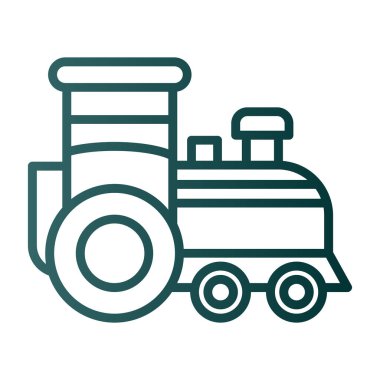 Bir tren simgesinin vektör illüstrasyonu