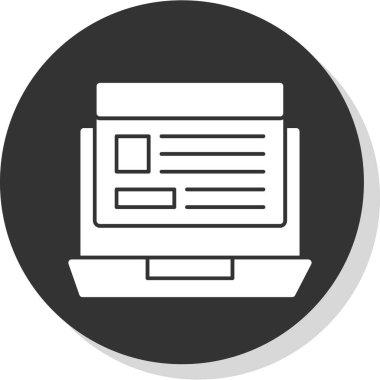 Web sitesi vektör düz simgesi 