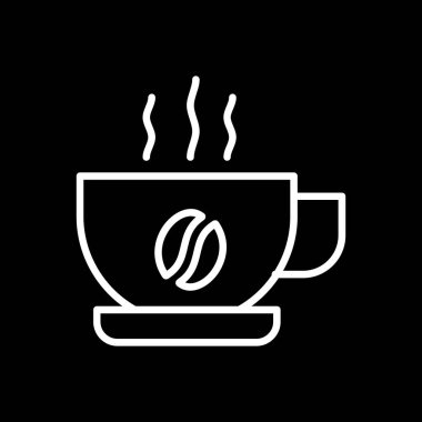 sıcak kahve ikonu, vektör illüstrasyonu